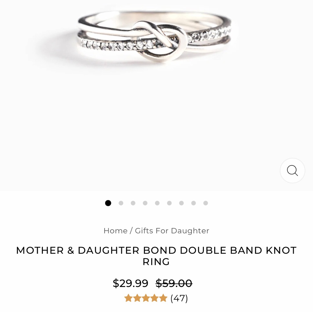 Story Mother/Daughter Knot Ring